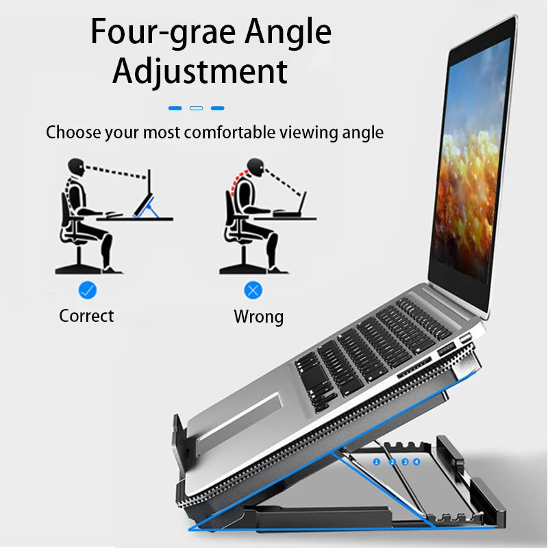 Laptop Cooling Pad - Quiet Dual-Fan Stand for 12-16 Inch Gaming Laptops