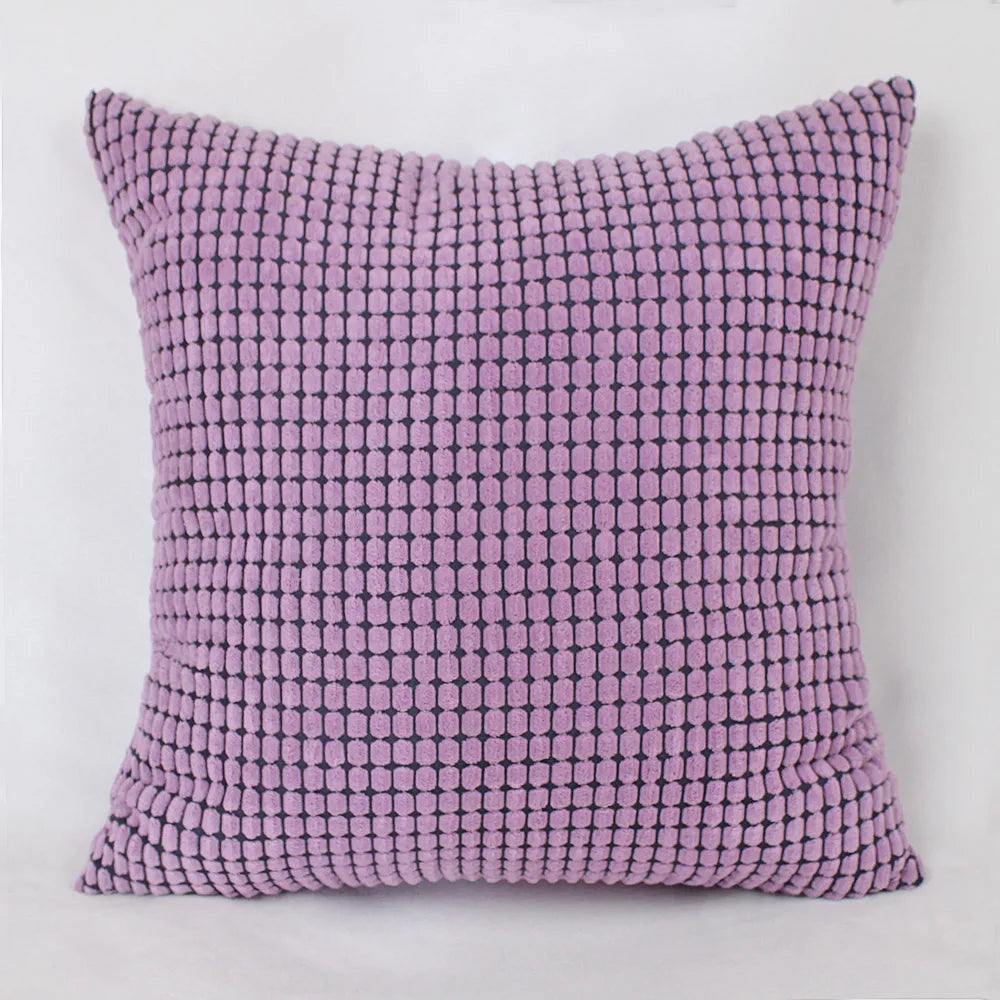 Corduroy Cushion Covers - Textured Corn-Kernel Throw Pillow Cases