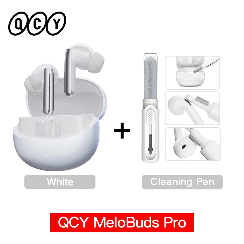 QCY MeloBuds Pro Earbuds - 46dB Hybrid ANC, Bluetooth 5.3