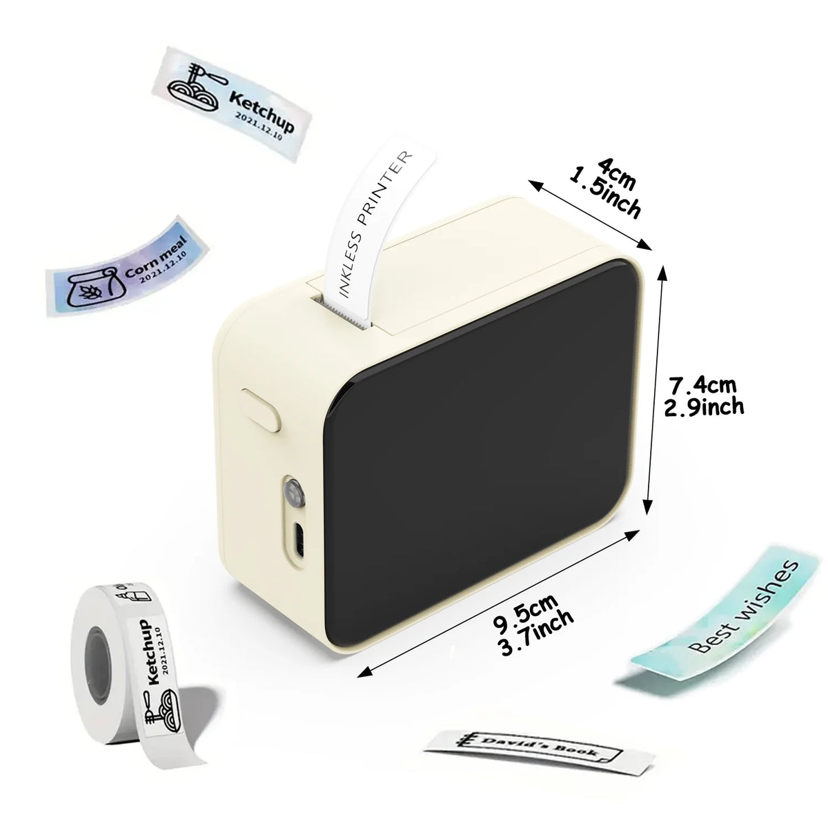 MarkLife P15 Mini Label Printer - Bluetooth Thermal, No Ink
