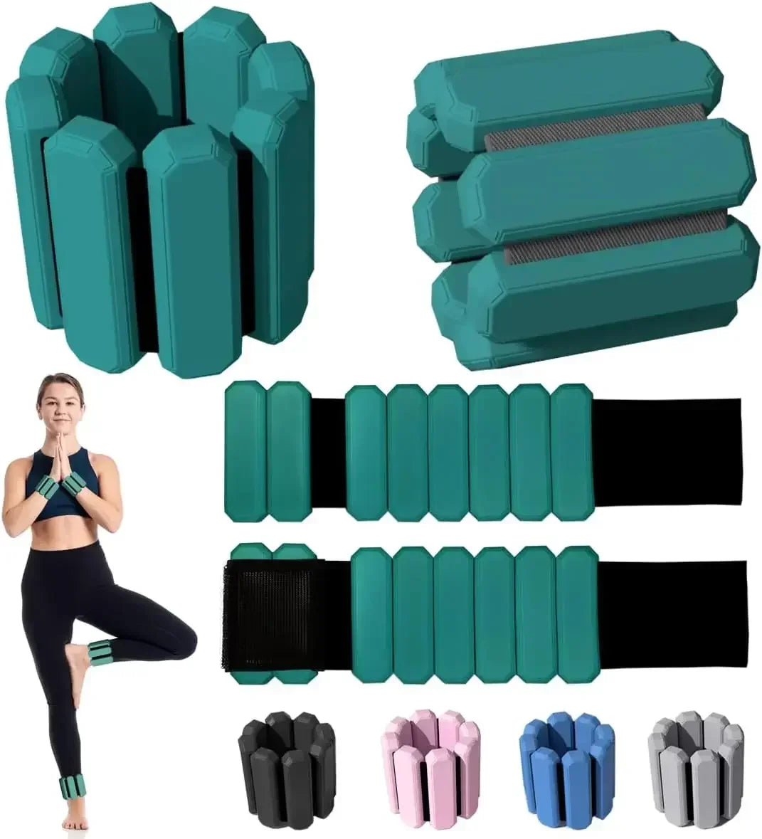 Adjustable Wrist & Ankle Weights - 450g or 900g Pair