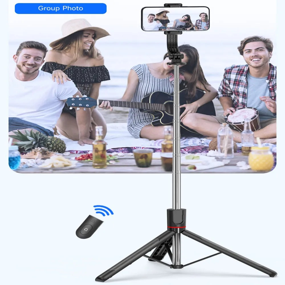 Phone Gimbal Stabilizer - 360 Auto Face-Tracking Selfie Stick Tripod with Fill Light