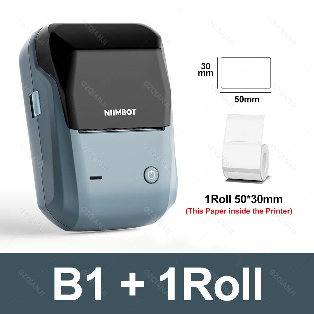 NIIMBOT B1 Mini Label Printer - Bluetooth Thermal, Ink-Free