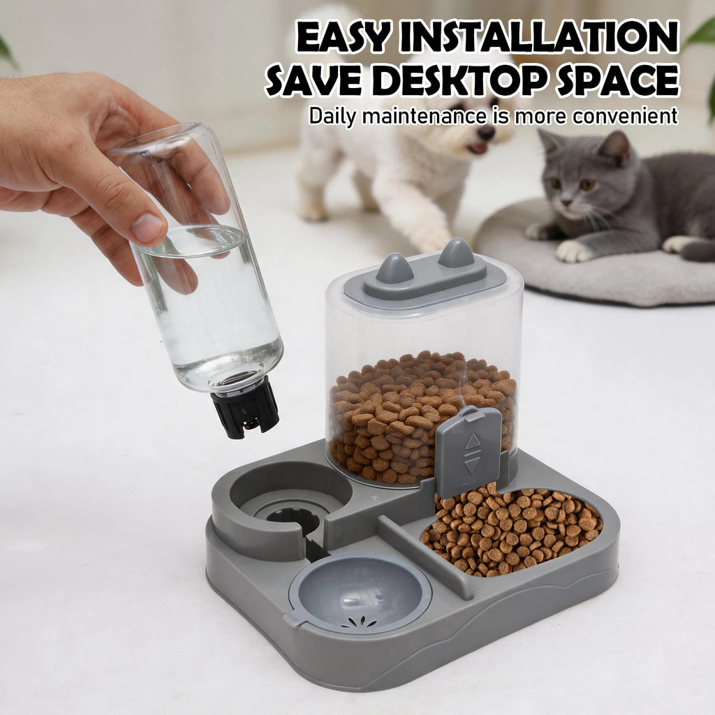 Automatic Pet Feeder - 2-in-1 Food & Water Dispenser