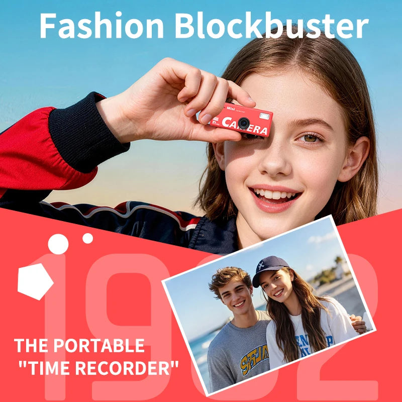 Mini Thumb Digital Camera - Retro Keychain Camcorder with Flip Screen