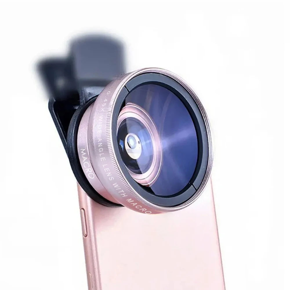 2-in-1 Phone Camera Lens Kit - Wide Angle & Macro Clip-On Lens