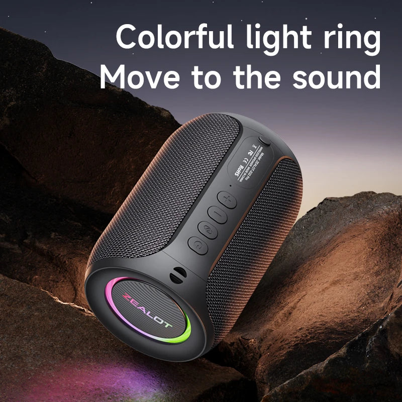 ZEALOT S32 Pro Wireless Speaker - Bass Boost with LED Ring