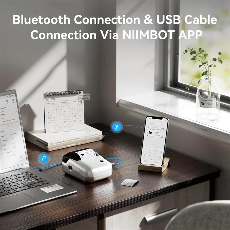 NIIMBOT B1 Label Printer - 2" Bluetooth Thermal with Tape