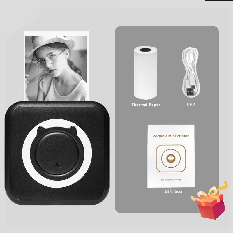 Mini Portable Photo Printer - Wireless Pocket Thermal Printer