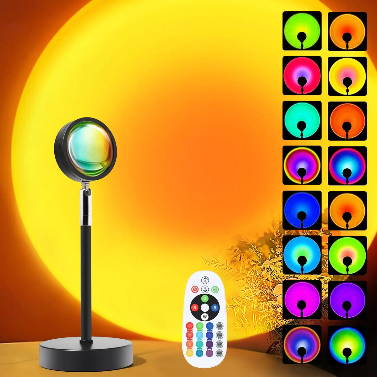 Sunset Lamp Projector - 16-Colour LED Mood Light