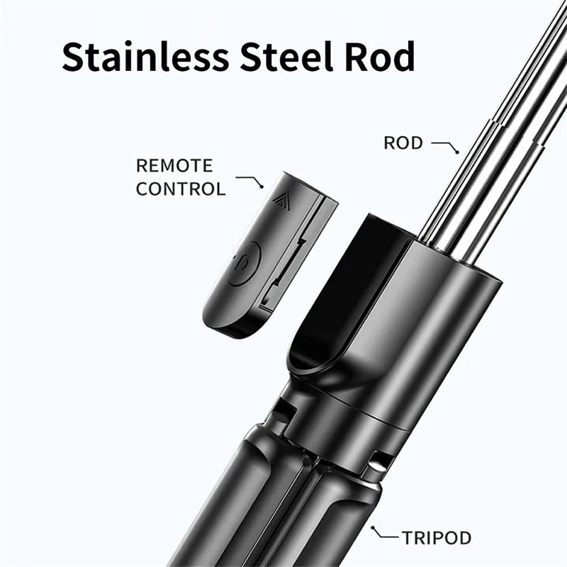 Selfie Stick Tripod with Bluetooth Remote & Fill Light