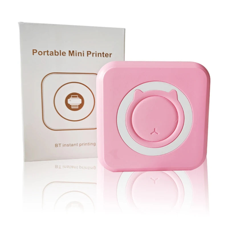 Pocket Thermal Photo Printer - 203dpi Bluetooth Label & Memo