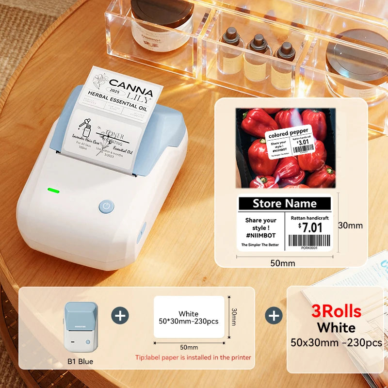 NIIMBOT B1 Label Printer - 2" Bluetooth Thermal with Tape