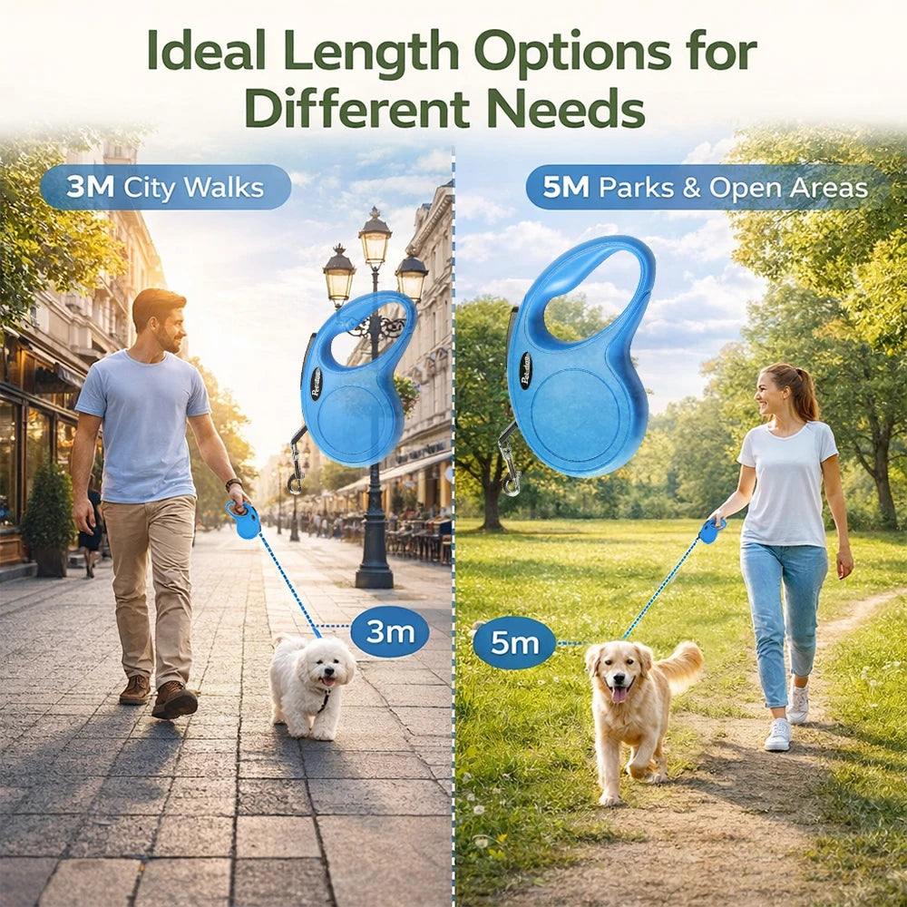 Retractable Dog Leash - Heavy-Duty Extendable Pet Lead