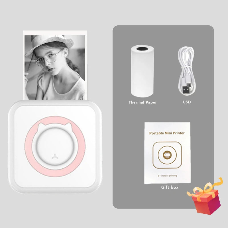 Mini Portable Photo Printer - Wireless Pocket Thermal Printer