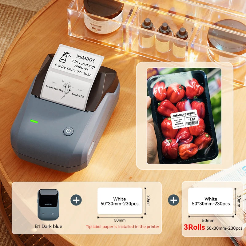 NIIMBOT B1 Label Printer - 2" Bluetooth Thermal with Tape