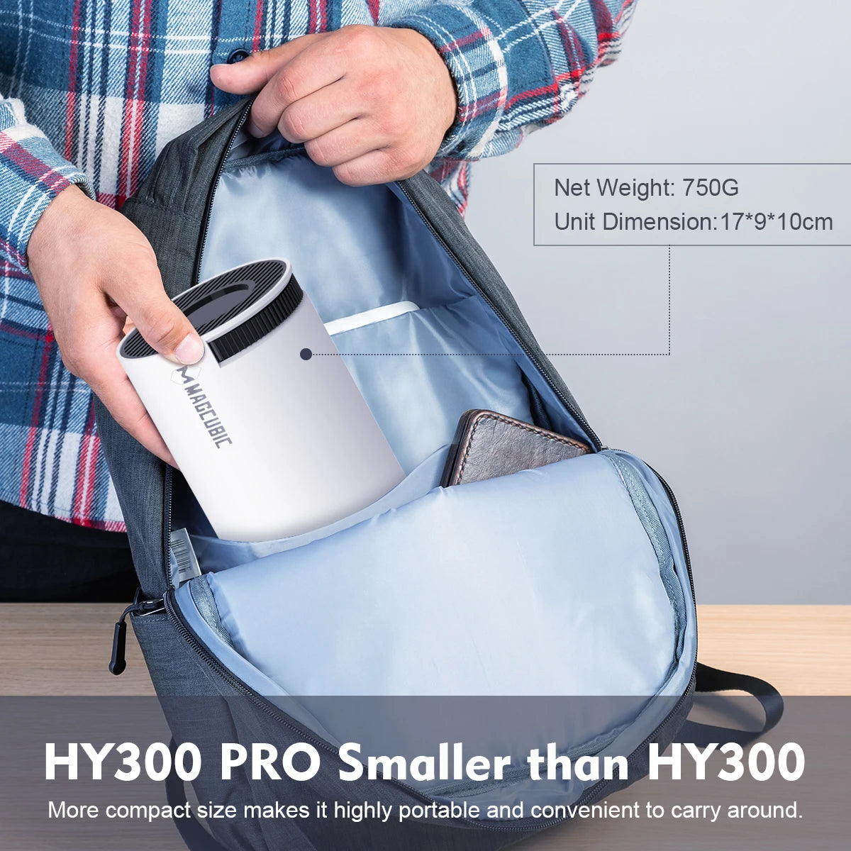 Magcubic HY300 Pro Smart Projector - Android 14, Dual WiFi 6, 290 ANSI