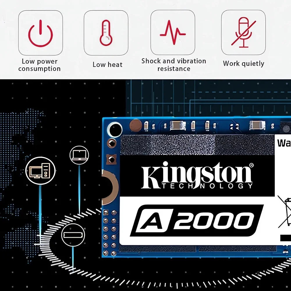 Kingston A2000 NVMe SSD - detail view