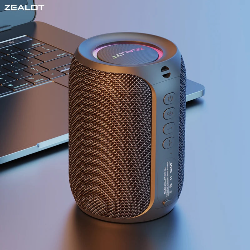 ZEALOT S32 Pro Wireless Speaker - Bass Boost with LED Ring