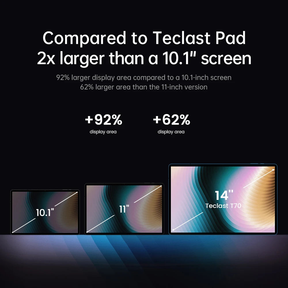Teclast T70 Tablet - 14" 2K Display, Helio G100, 10000mAh