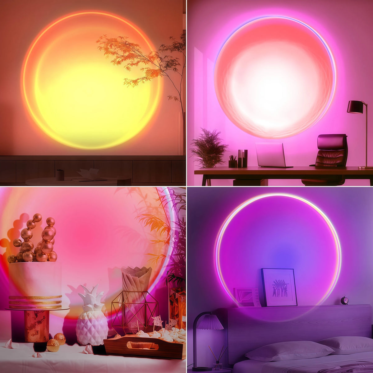 Sunset Lamp Projector - 16-Colour LED Mood Light