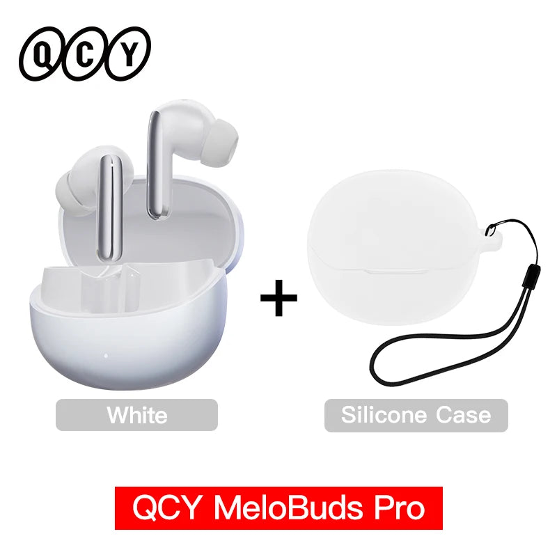 QCY MeloBuds Pro Earbuds - 46dB Hybrid ANC, Bluetooth 5.3