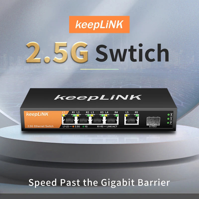 5-Port 2.5G Network Switch - Unmanaged Multi-Gigabit, Plug & Play