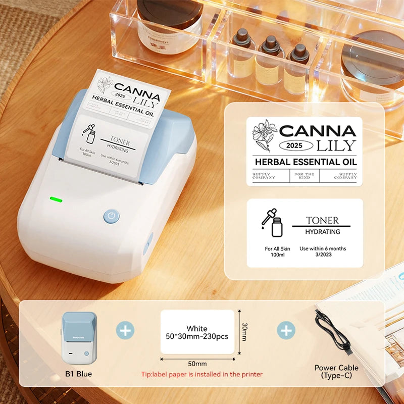 NIIMBOT B1 Label Printer - 2" Bluetooth Thermal with Tape