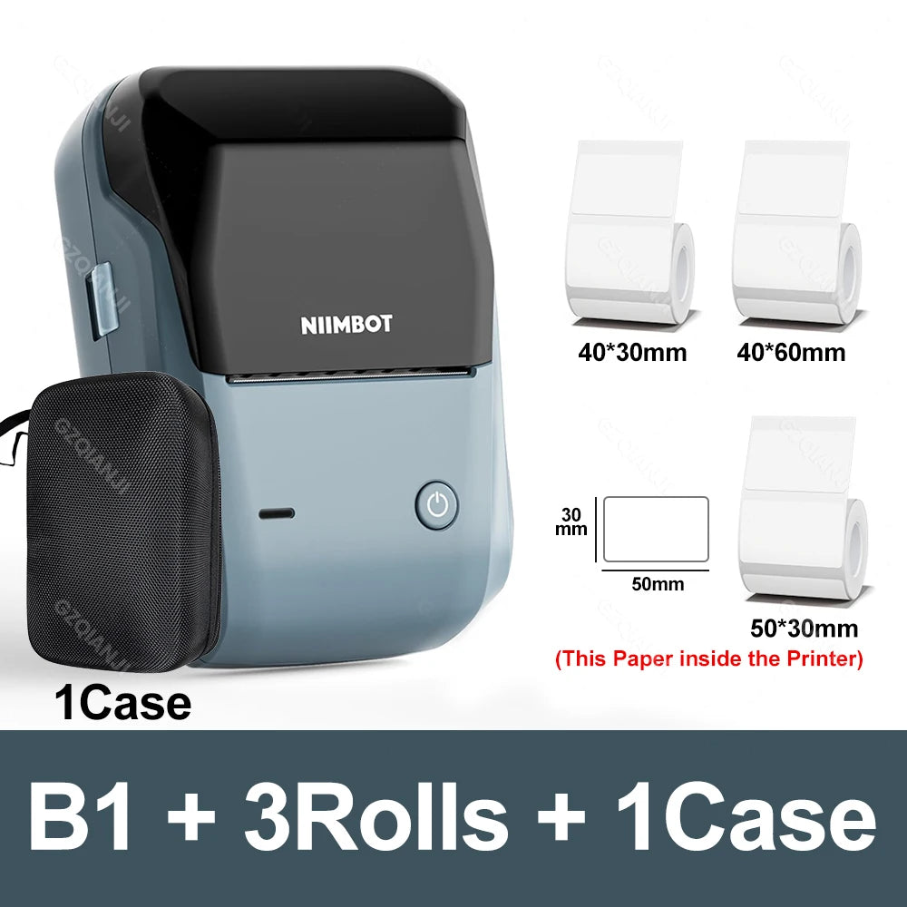 NIIMBOT B1 Mini Label Printer - Bluetooth Thermal, Ink-Free