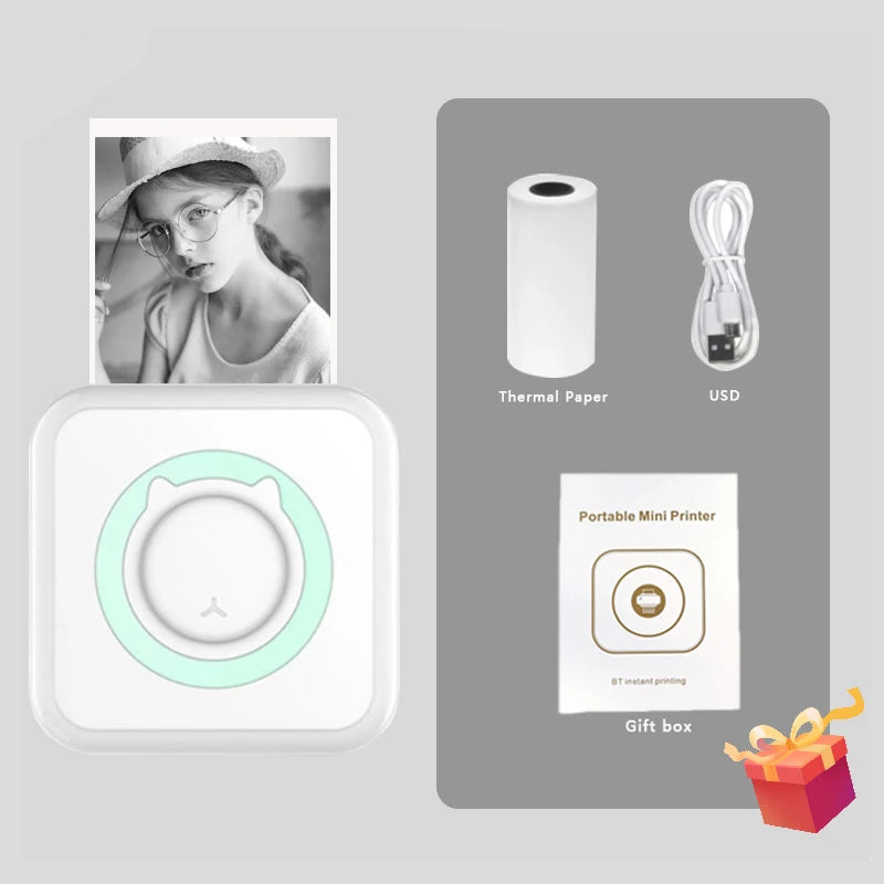 Mini Portable Photo Printer - Wireless Pocket Thermal Printer