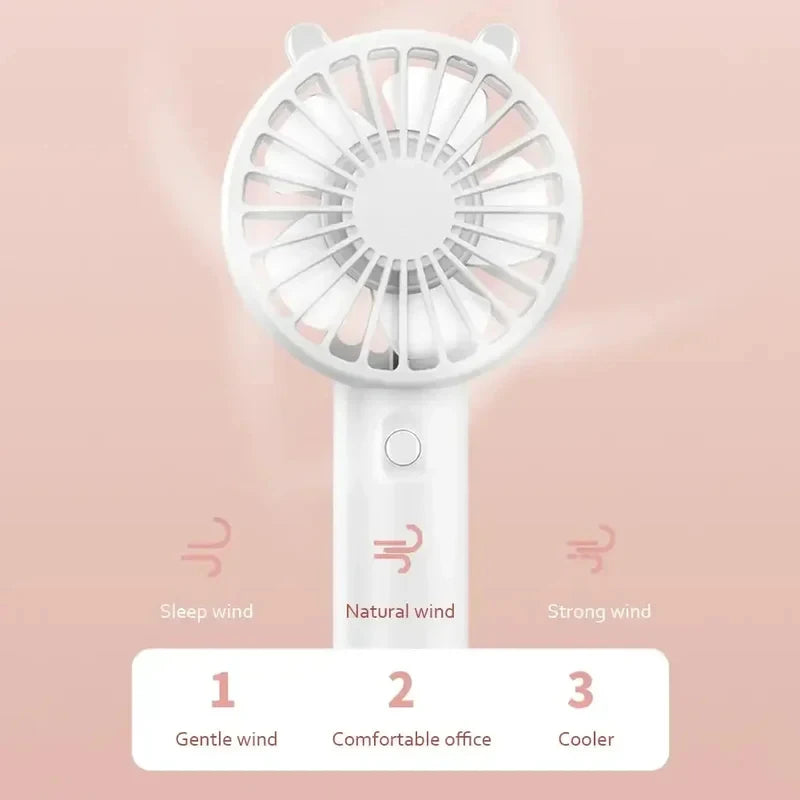 Rechargeable Handheld & Desk Fan - Silent