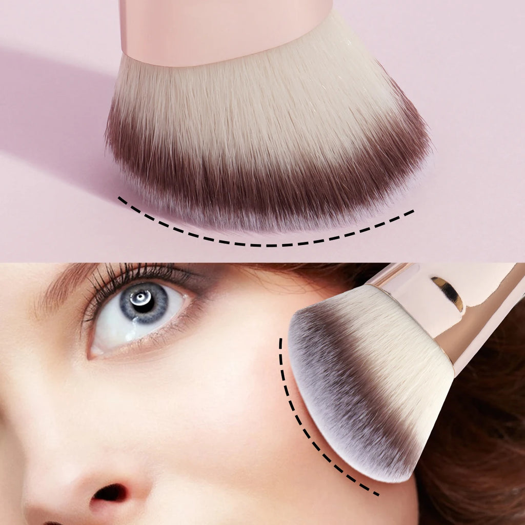 4-Piece Makeup Brush Set - Dual-Ended Brushes with Travel Case