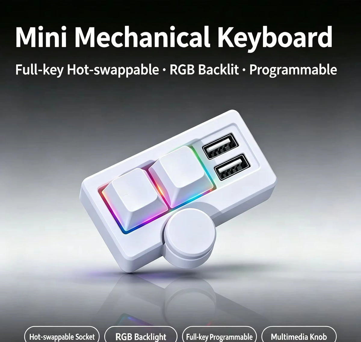 Hot-Swappable RGB Mini Mechanical Keyboard
