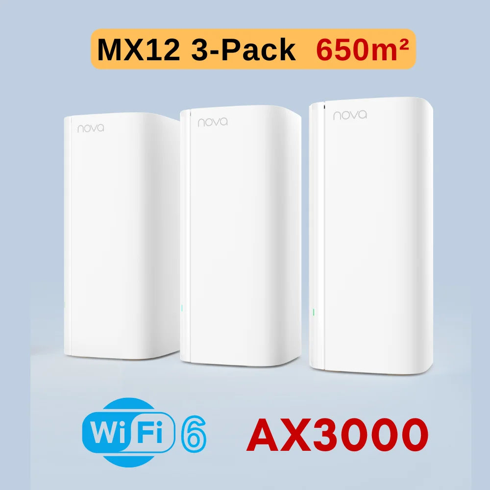 Tenda AX3000 Wi-Fi 6 Mesh System - Covers up to 7,000 sq ft