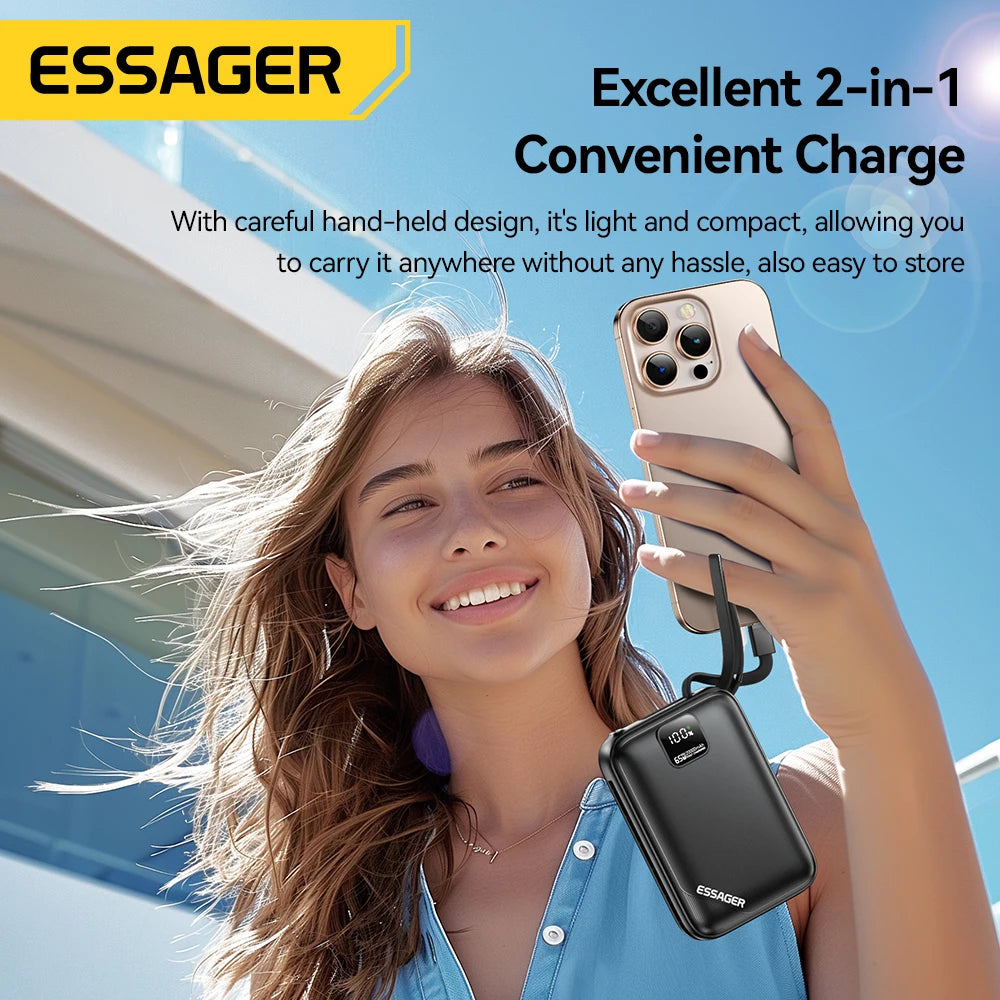 Essager 65W Power Bank - 20000mAh PD Laptop Fast Charge