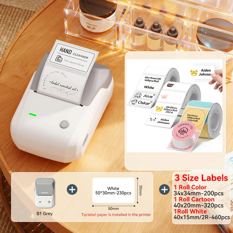 NIIMBOT B1 Label Printer - 2" Bluetooth Thermal with Tape