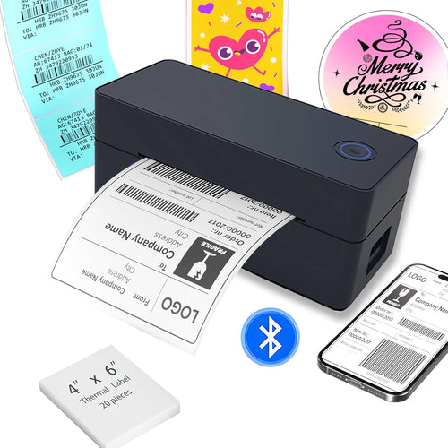 4x6 Thermal Shipping Label Printer - Bluetooth, No Ink