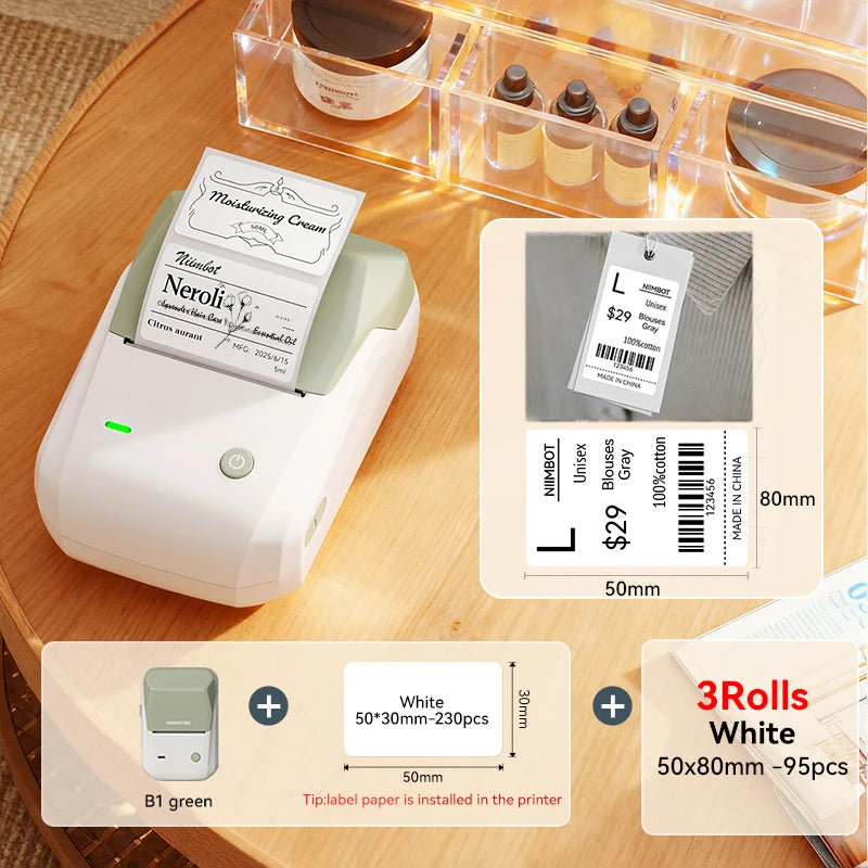 NIIMBOT B1 Label Printer - 2" Bluetooth Thermal with Tape