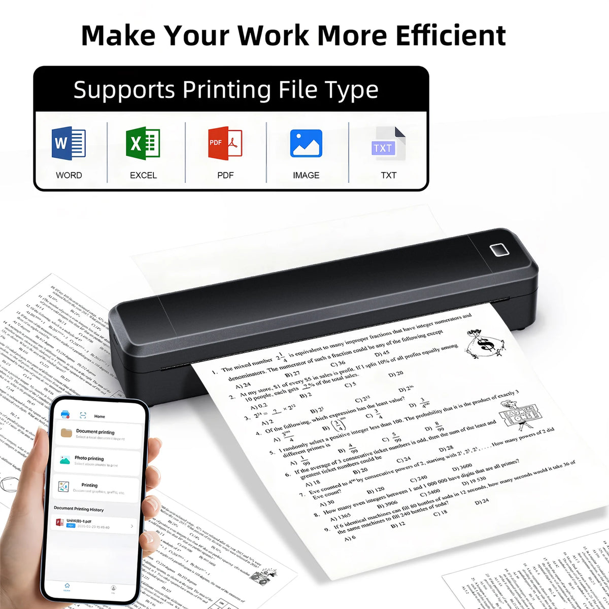 MarkLife X8 Thermal Printer - 4x6 Labels & A4, Inkless