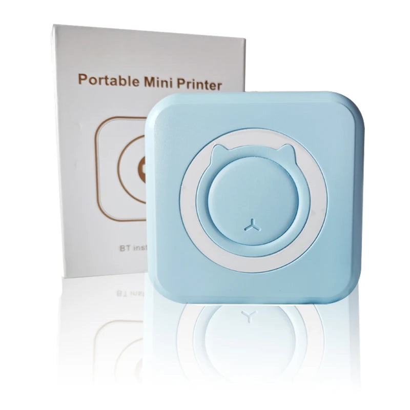 Pocket Thermal Photo Printer - 203dpi Bluetooth Label & Memo
