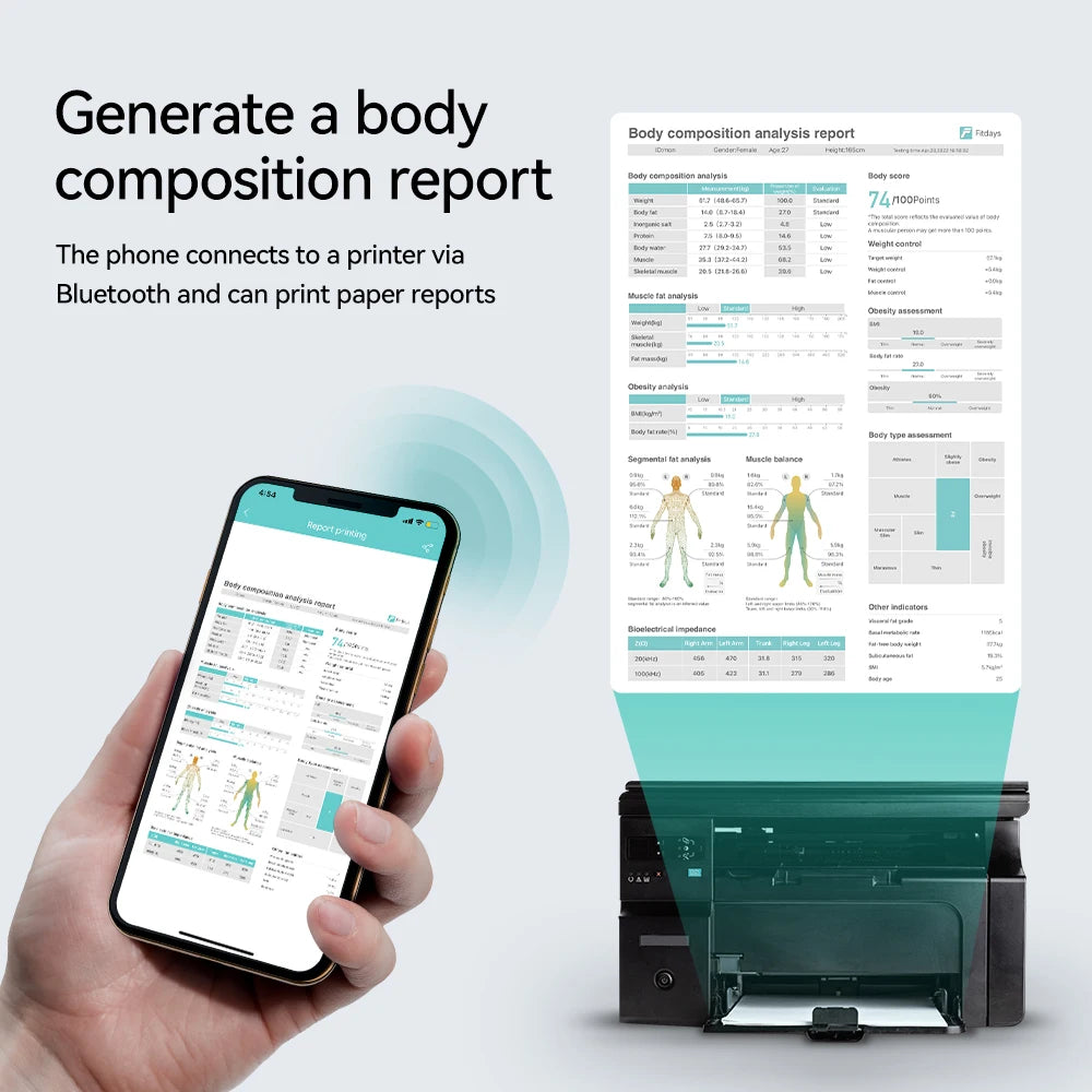 Smart 8-Electrode Bioimpedance Scale - Full Body Metrics
