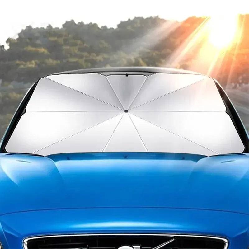 Foldable Car Windshield Sun Shade Umbrella - Instant Heat & UV Blocker