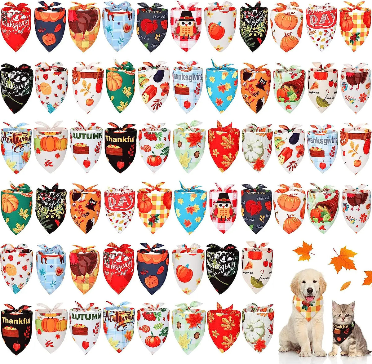 Dog Bandana Multipack - Seasonal Triangle Scarf Bibs