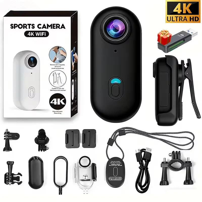 Mini 4K Magnetic POV Camera - Wearable Chest & Body Cam