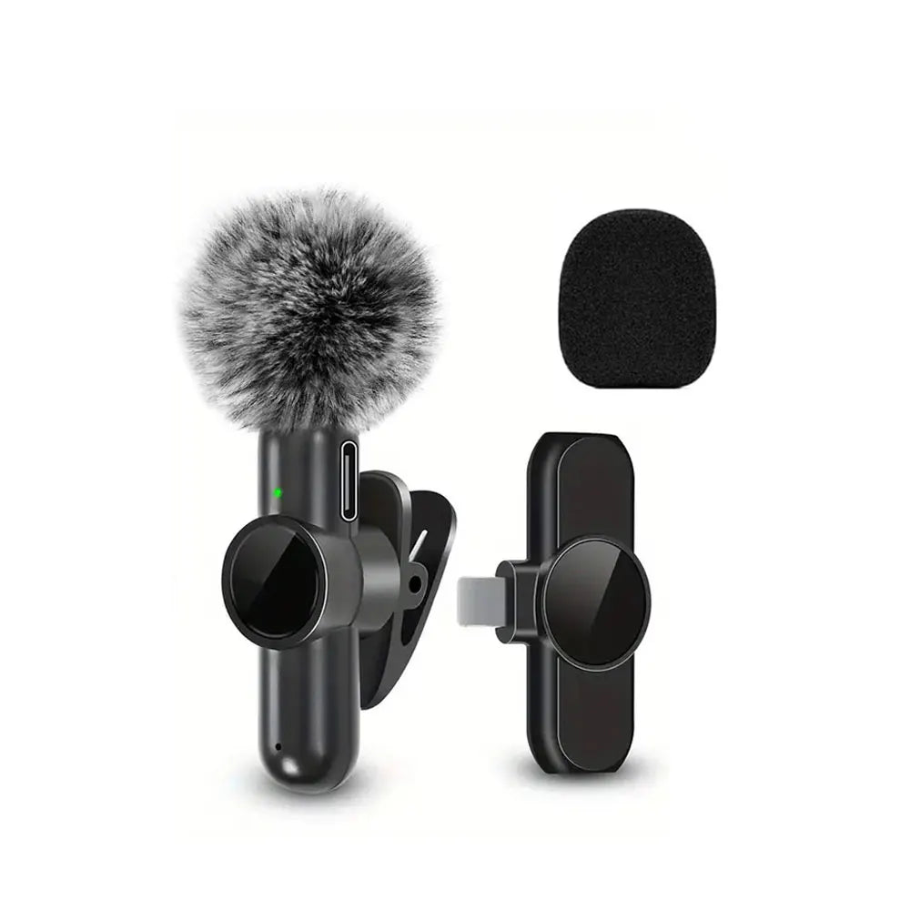 Wireless Lavalier Microphone - Clip-On Mic for Phone (USB-C & iPhone)