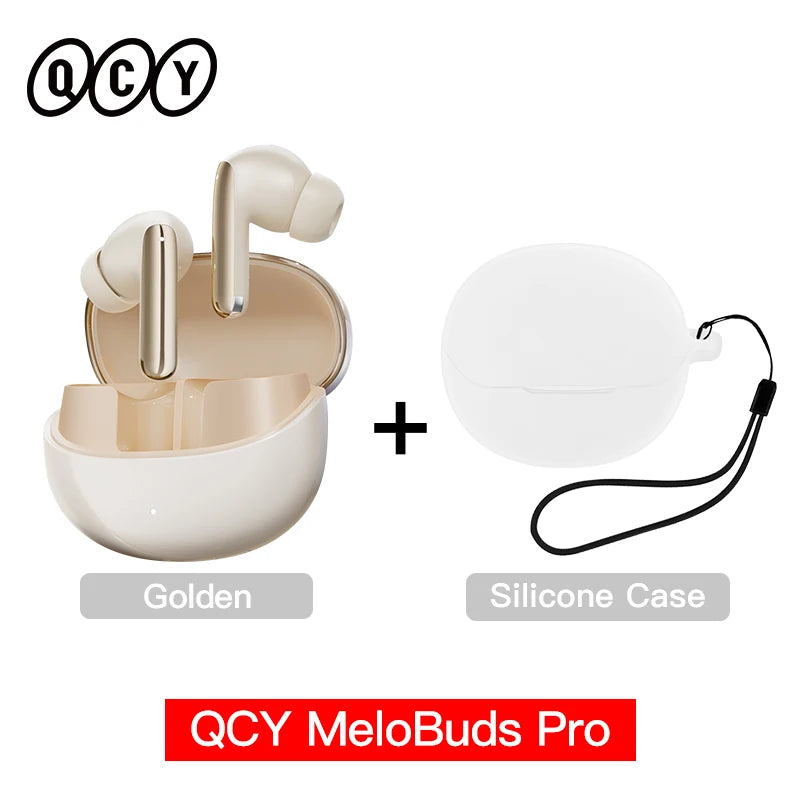 QCY MeloBuds Pro Earbuds - 46dB Hybrid ANC, Bluetooth 5.3