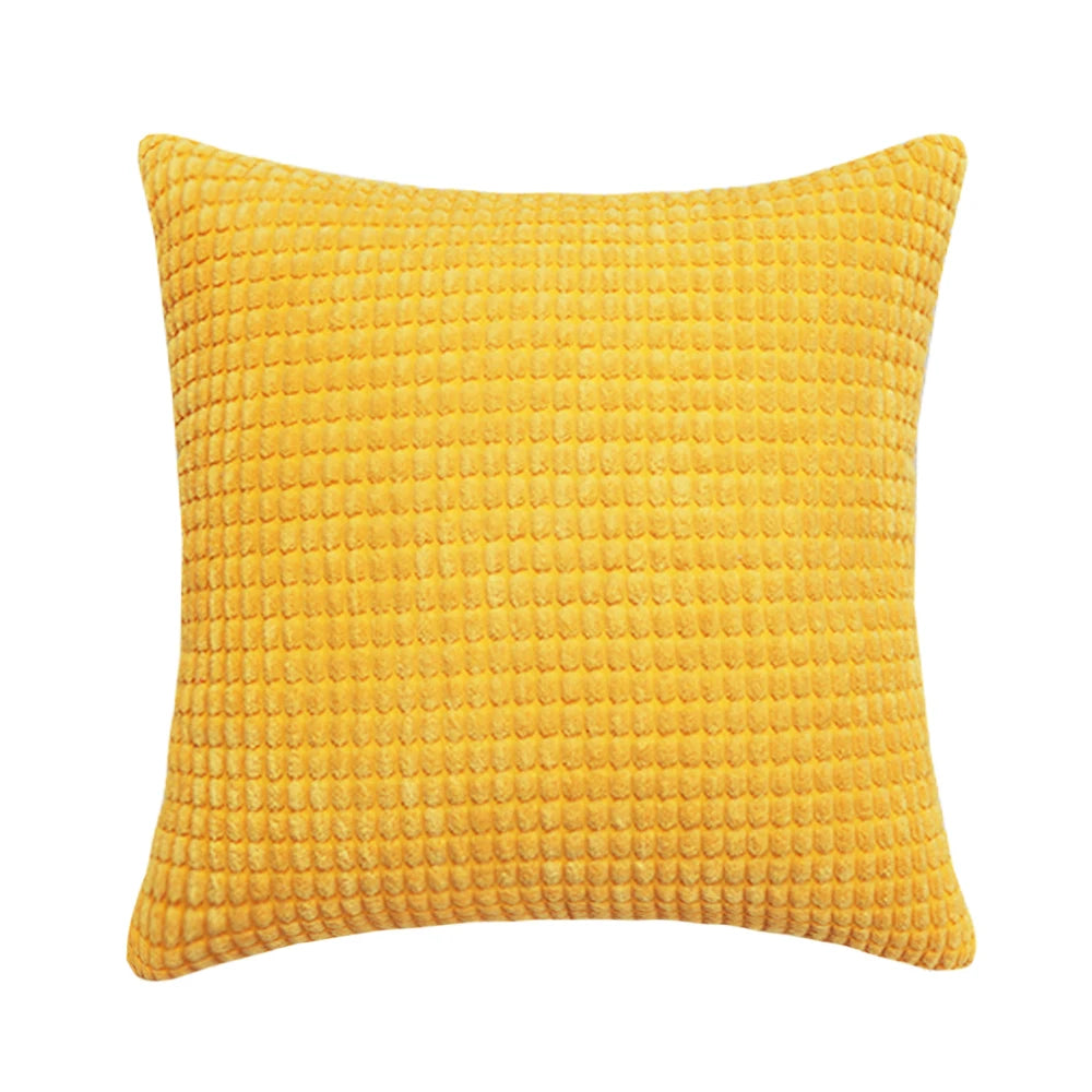 Corduroy Cushion Covers - Textured Corn-Kernel Throw Pillow Cases