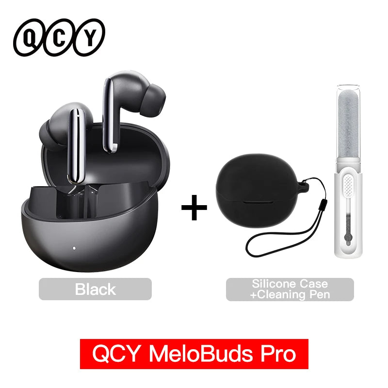 QCY MeloBuds Pro Earbuds - 46dB Hybrid ANC, Bluetooth 5.3
