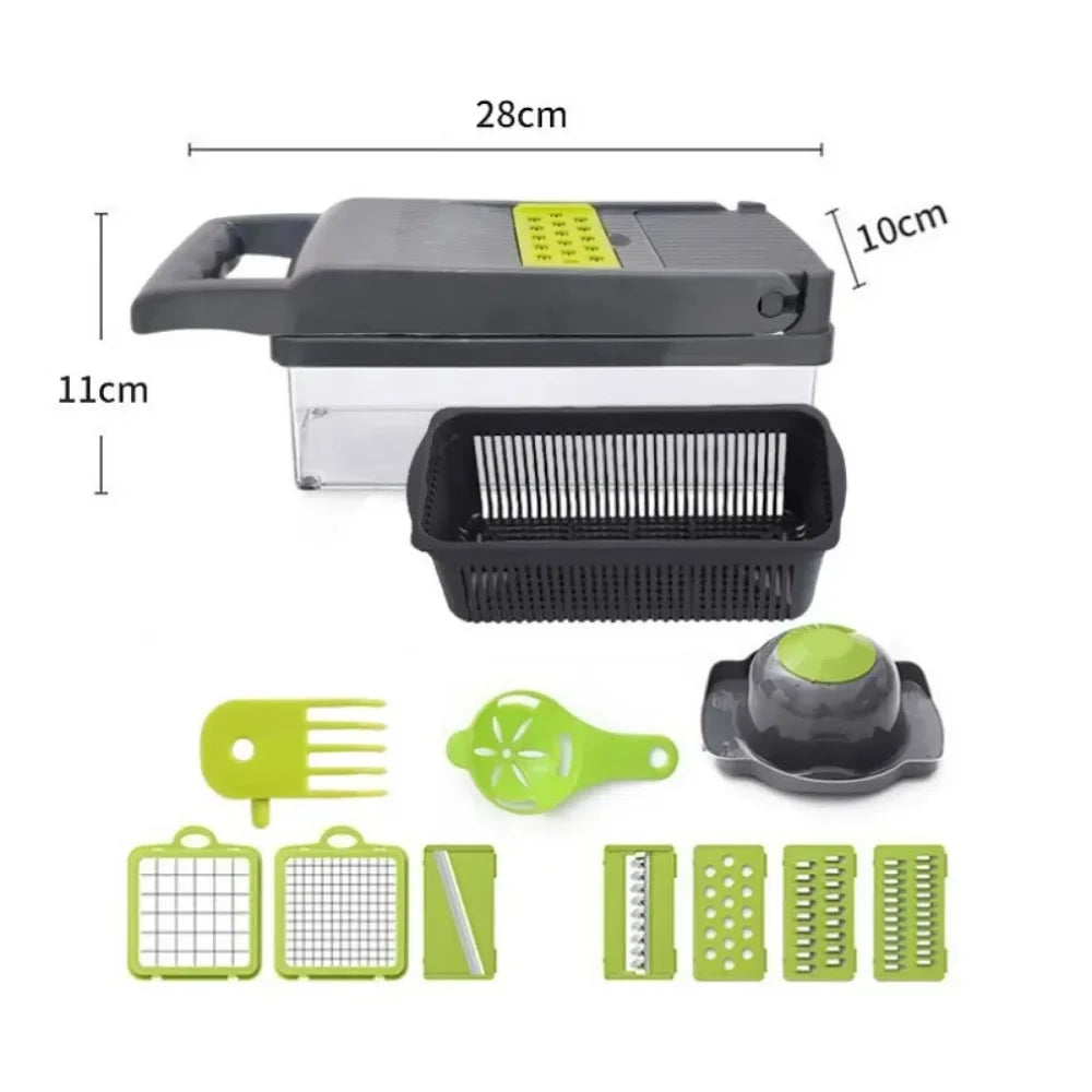 14-in-1 Vegetable Chopper - Multifunction Slicer, Dicer & Grater