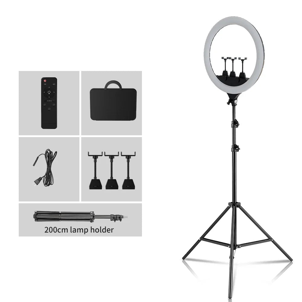 18-Inch LED Ring Light with Tripod Stand - Selfie & Streaming Light